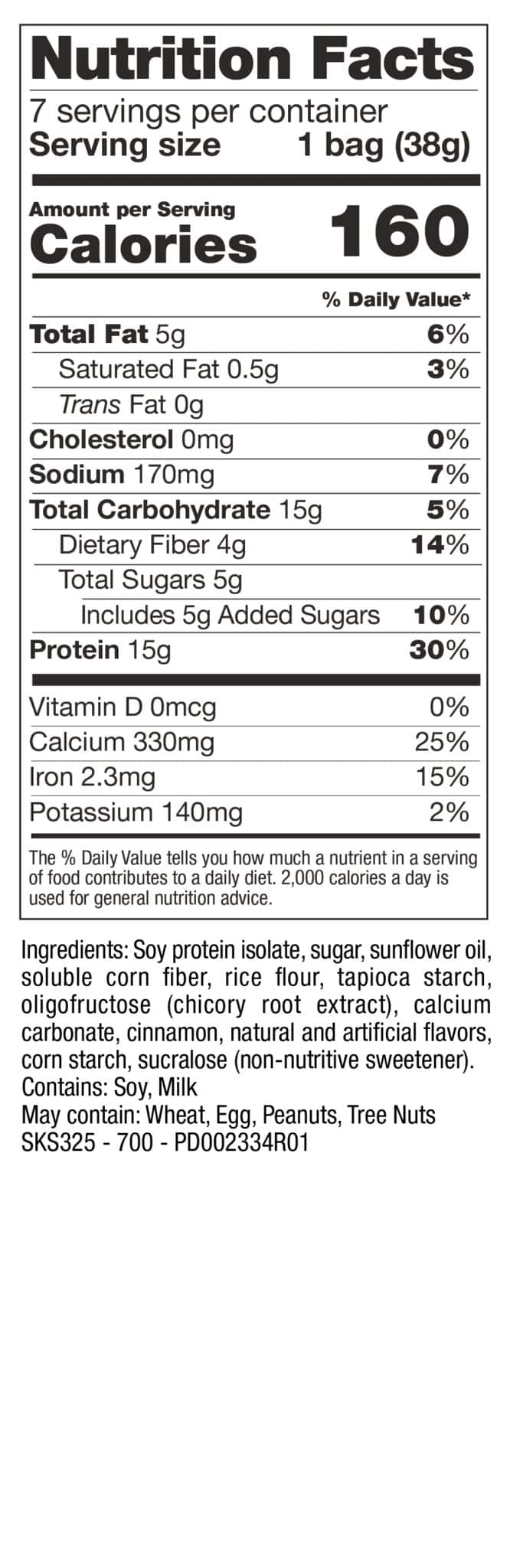Proti-Snax Snacks au soja pomme-cannelle (7 unités) – Image 2